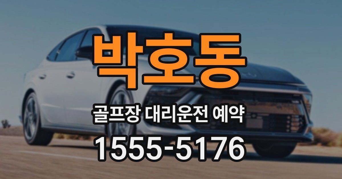 박호동 골프장 대리운전 예약