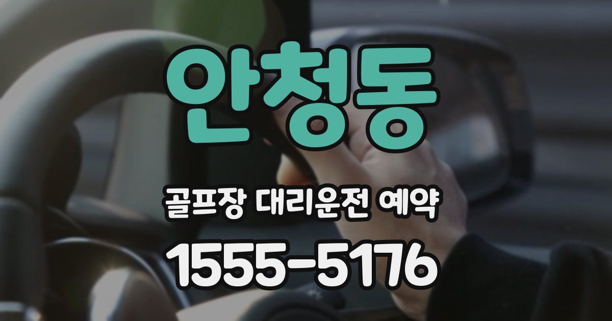 안청동 골프장 대리운전 예약