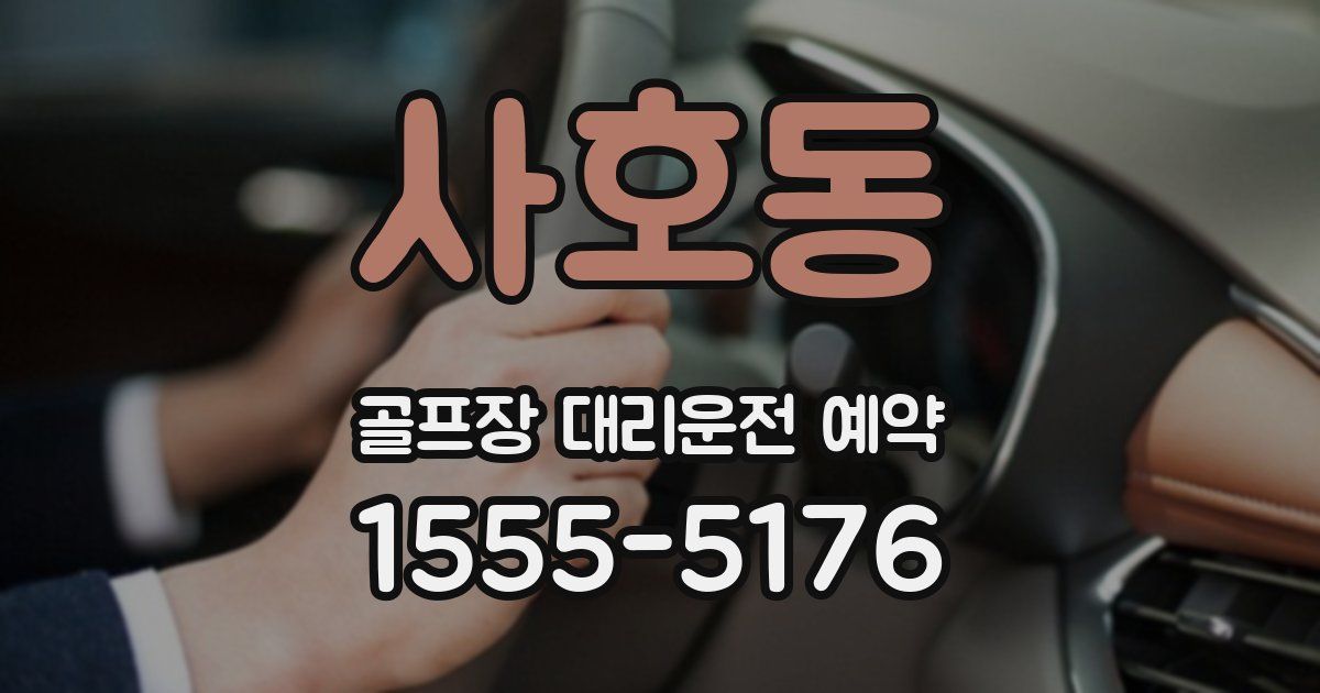 사호동 골프장 대리운전 예약