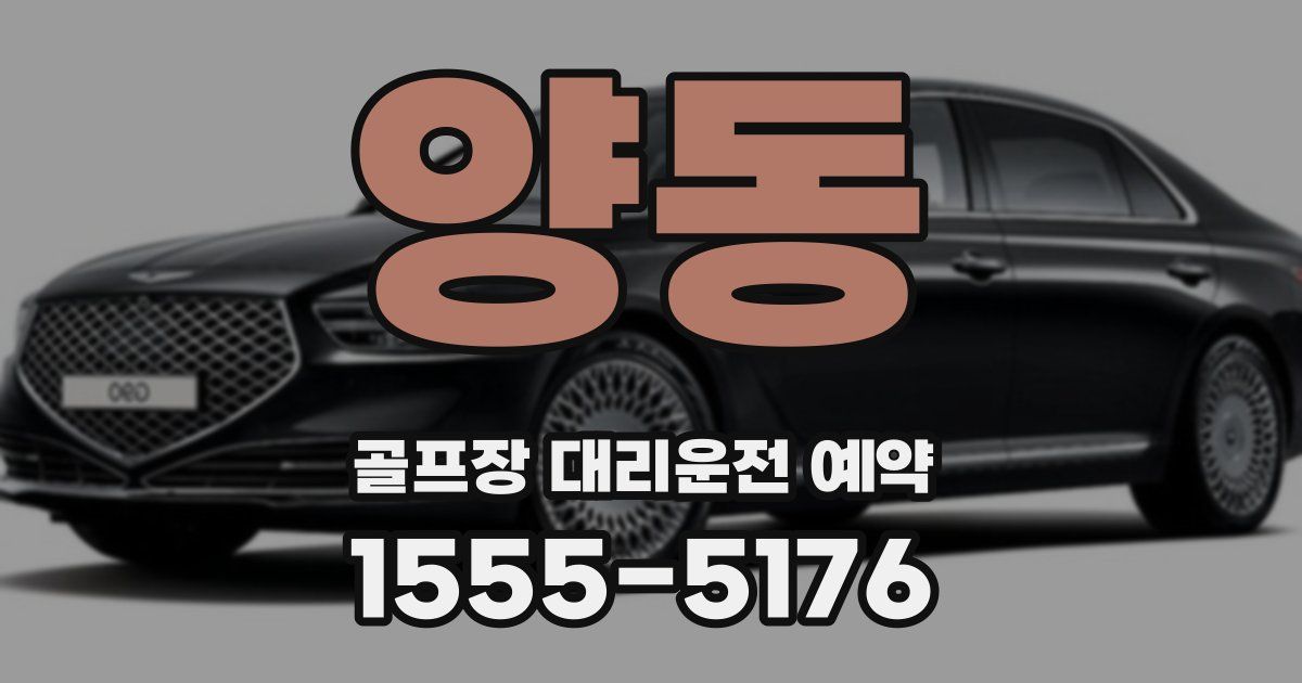 양동 골프장 대리운전 예약