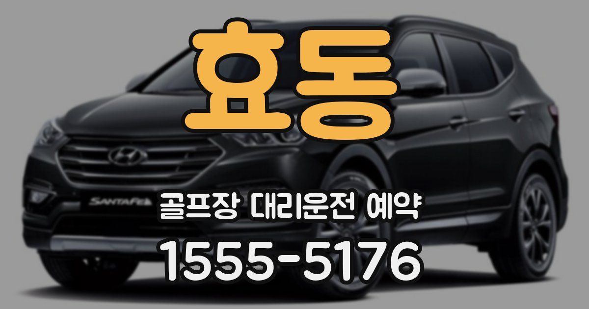 효동 골프장 대리운전 예약