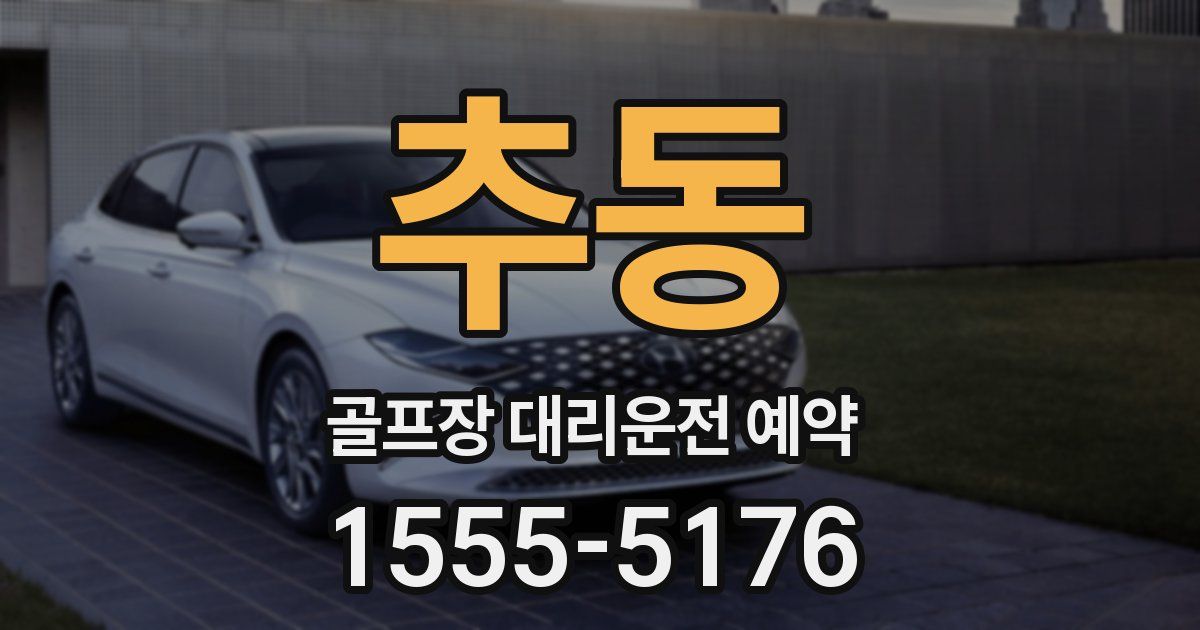 추동 골프장 대리운전 예약
