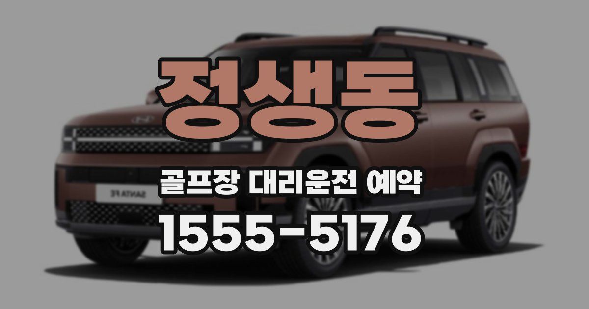 정생동 골프장 대리운전 예약