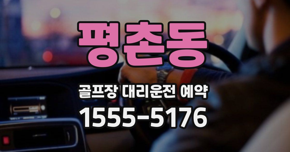 평촌동 골프장 대리운전 예약