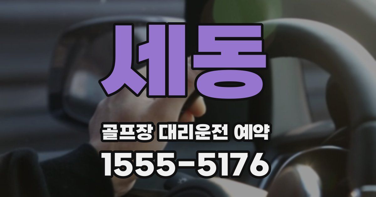 세동 골프장 대리운전 예약