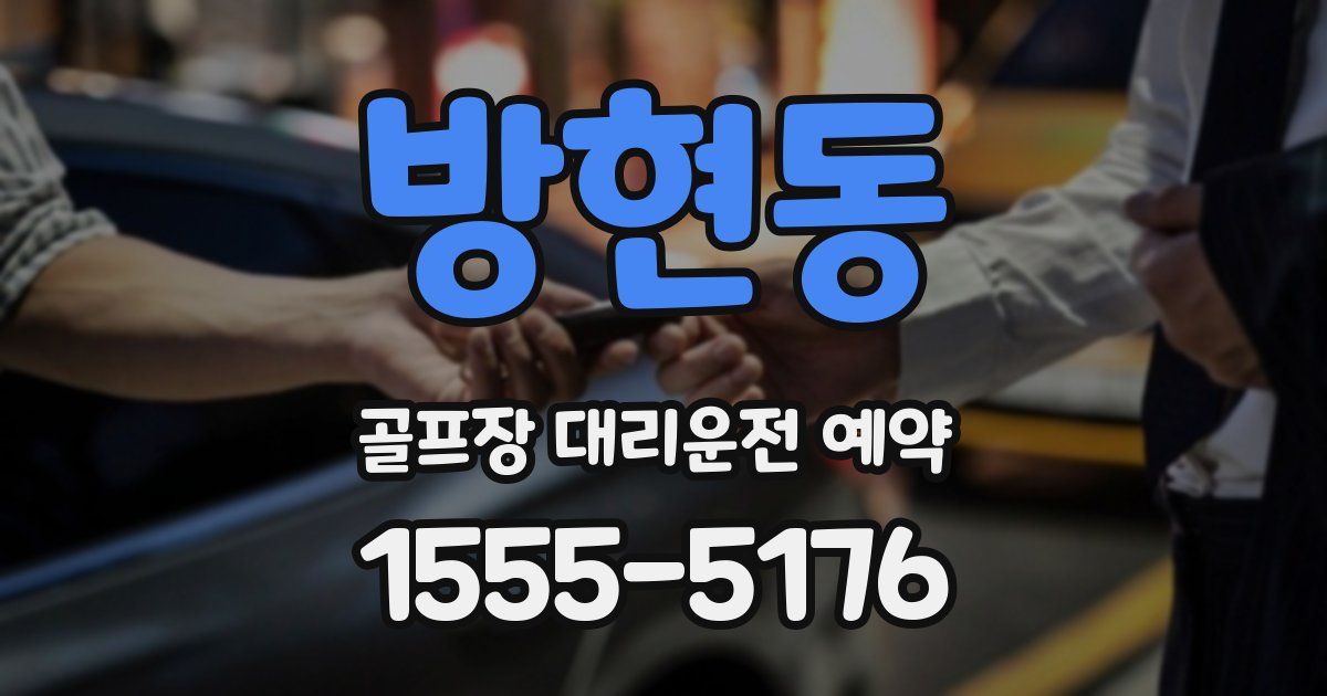 방현동 골프장 대리운전 예약