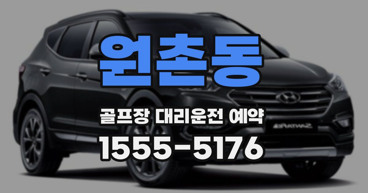 원촌동 골프장 대리운전 예약
