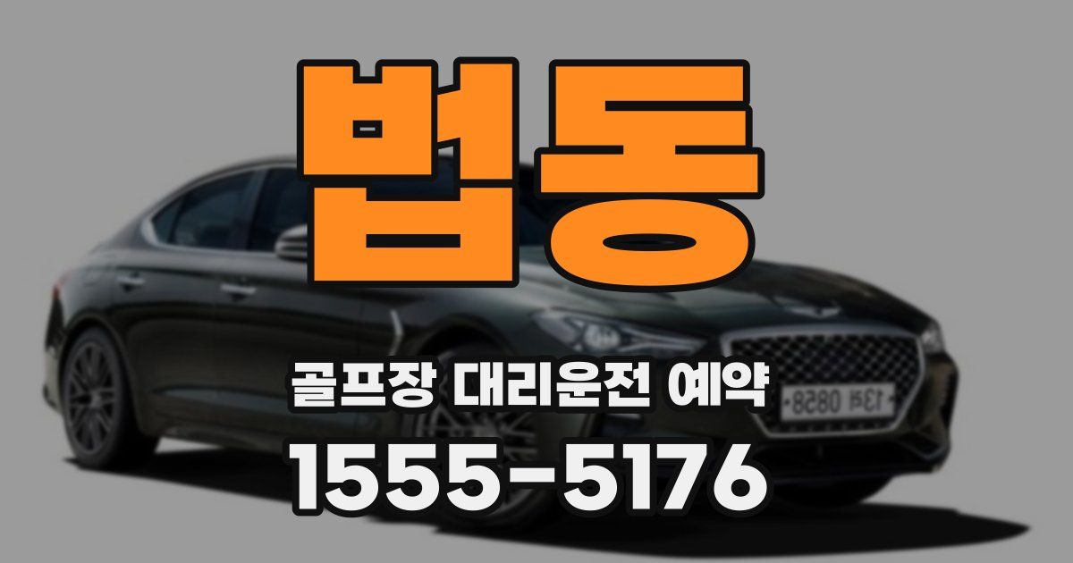 법동 골프장 대리운전 예약