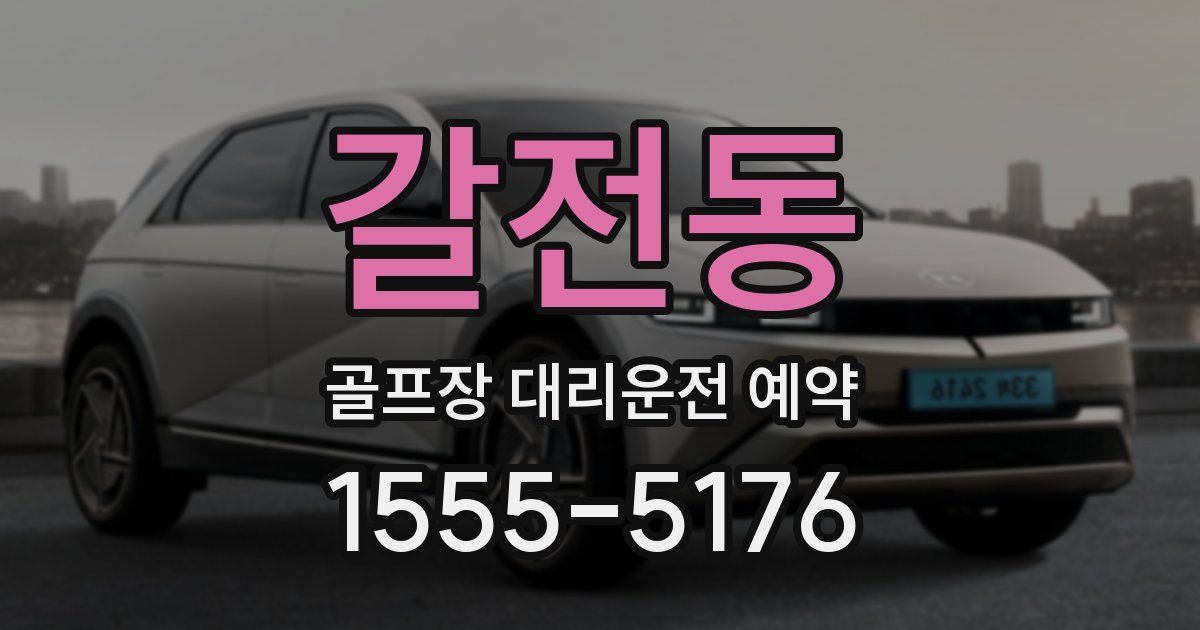 갈전동 골프장 대리운전 예약