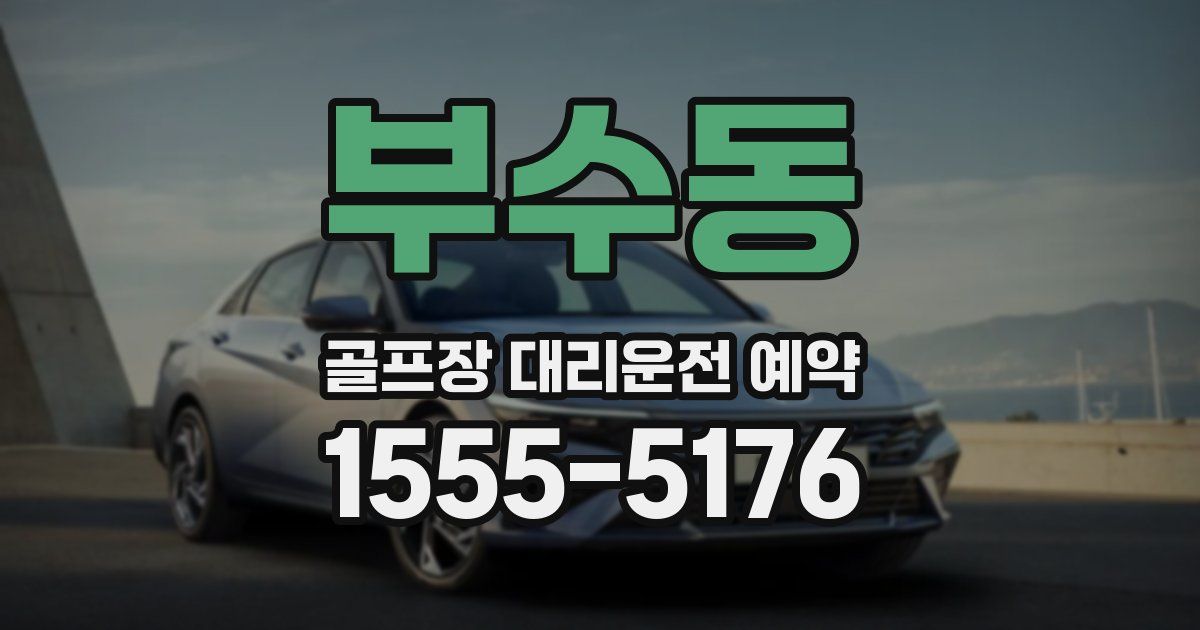 부수동 골프장 대리운전 예약