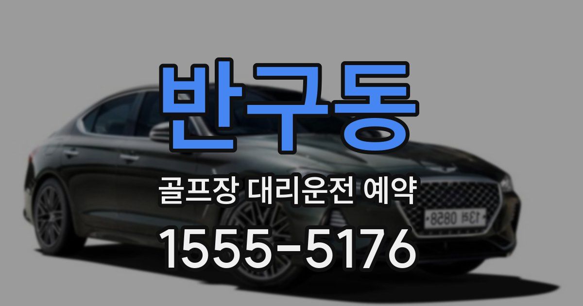 반구동 골프장 대리운전 예약