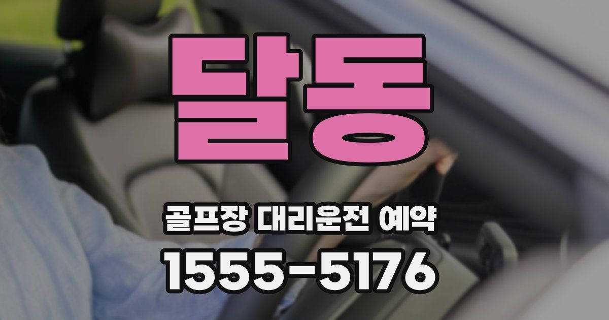 달동 골프장 대리운전 예약