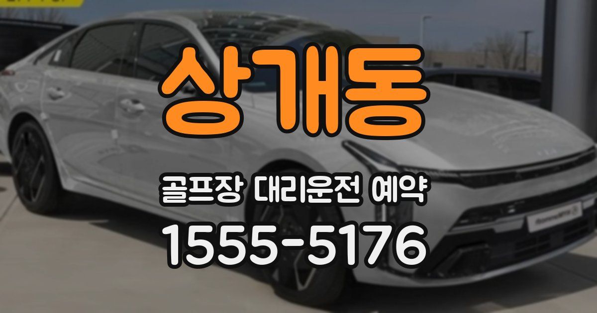상개동 골프장 대리운전 예약