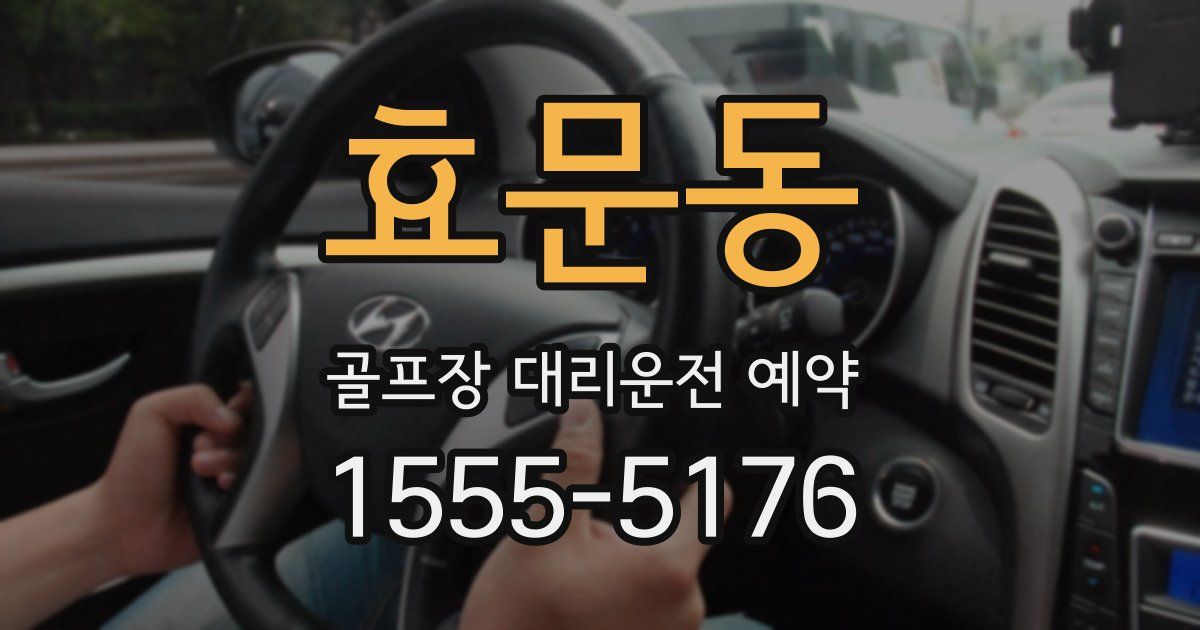 효문동 골프장 대리운전 예약