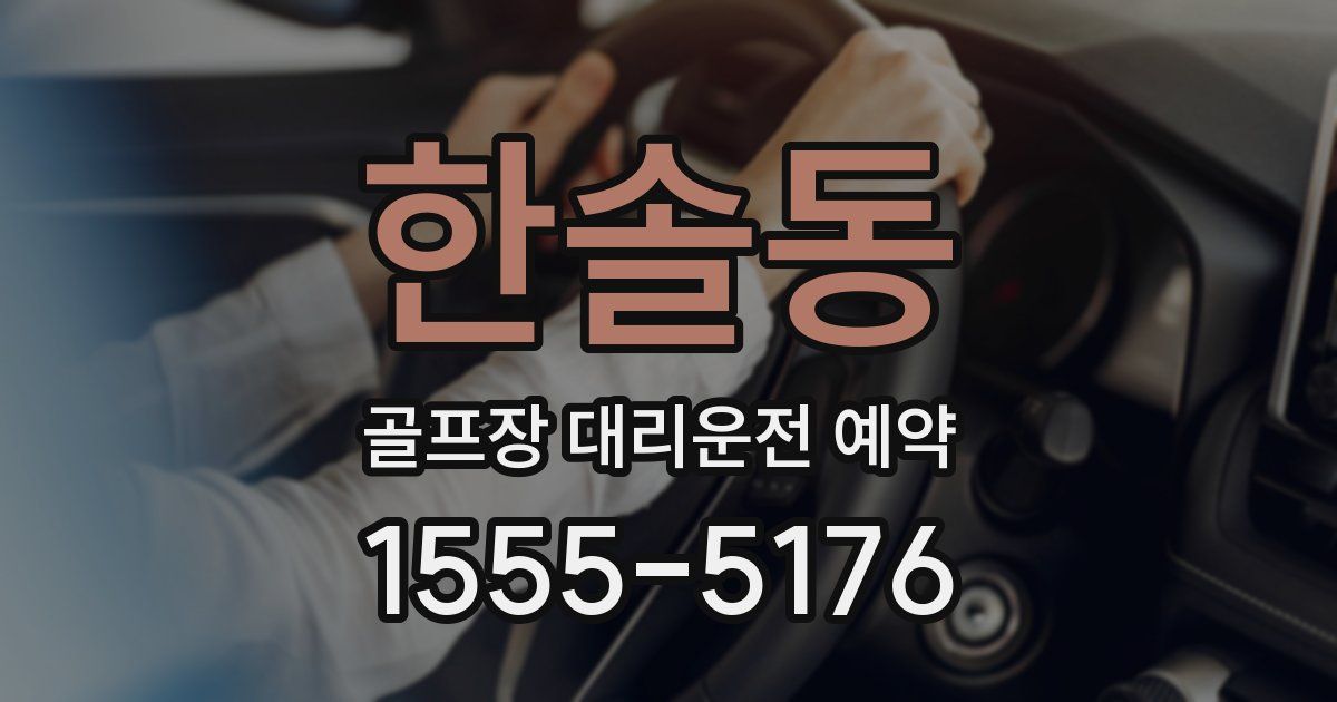 한솔동 골프장 대리운전 예약