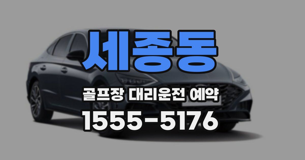 세종동 골프장 대리운전 예약