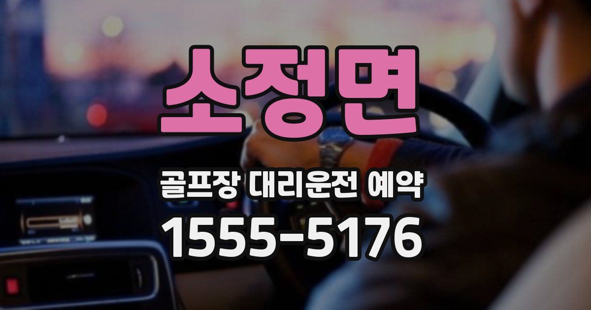 소정면 골프장 대리운전 예약