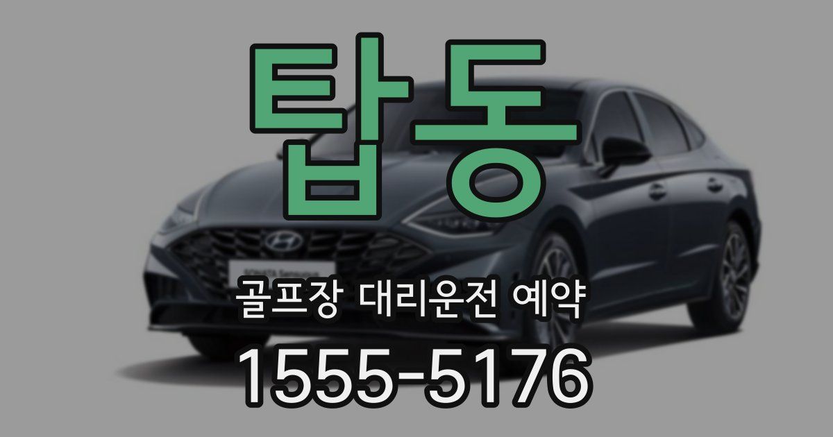 탑동 골프장 대리운전 예약