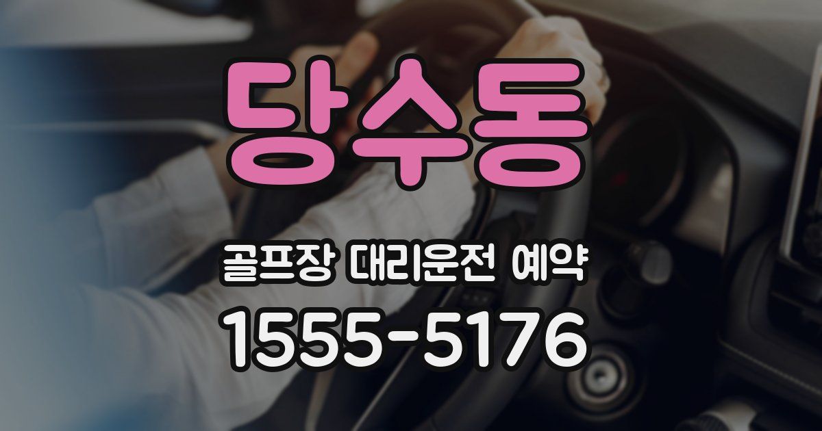 당수동 골프장 대리운전 예약