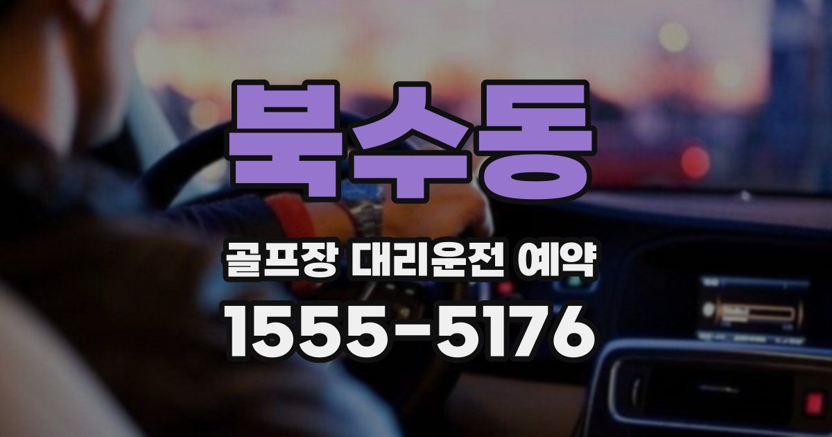 북수동 골프장 대리운전 예약