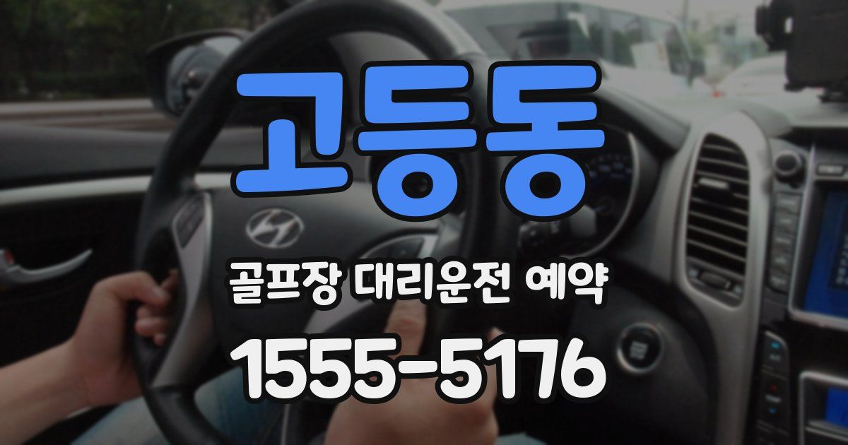 고등동 골프장 대리운전 예약