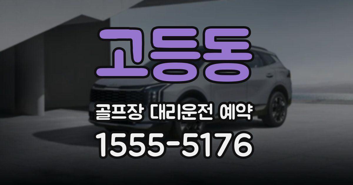 고등동 골프장 대리운전 예약