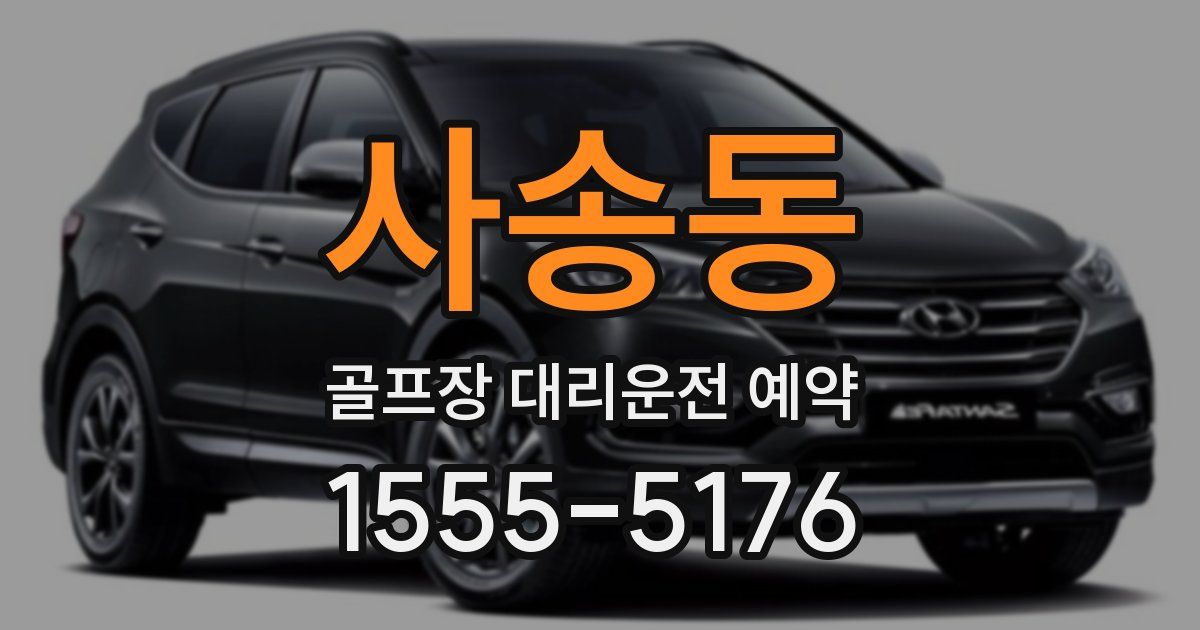 사송동 골프장 대리운전 예약