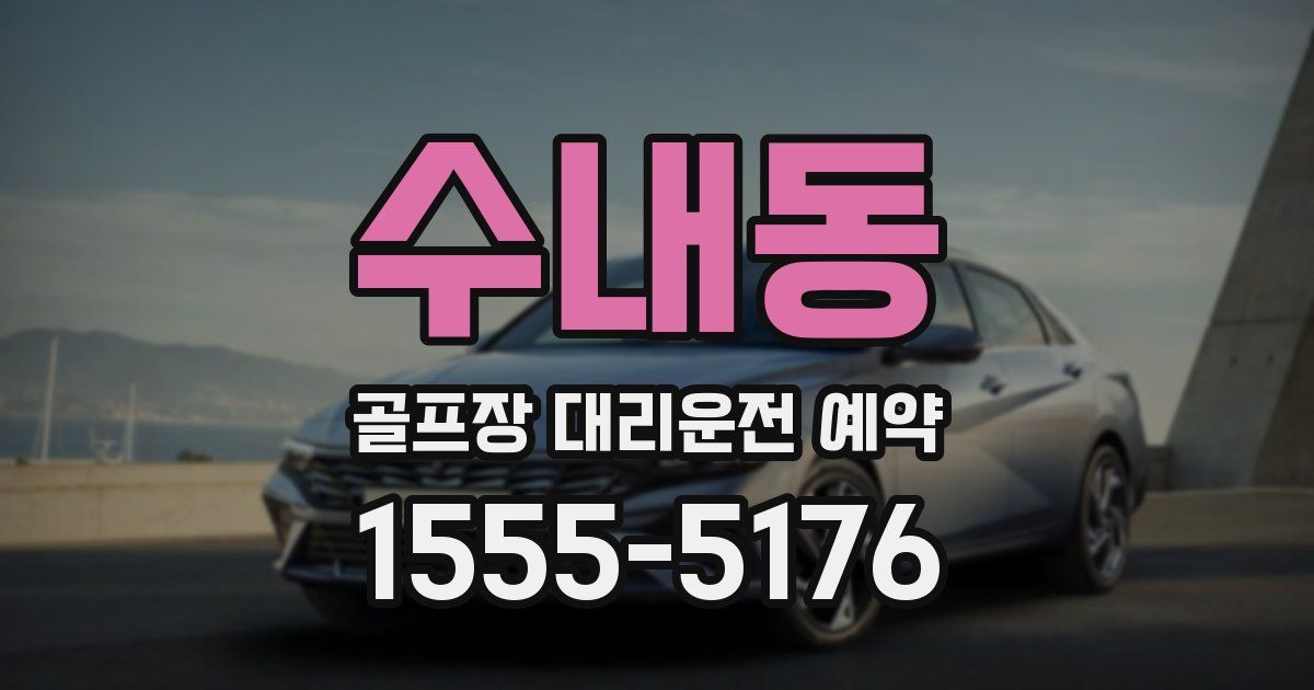 수내동 골프장 대리운전 예약