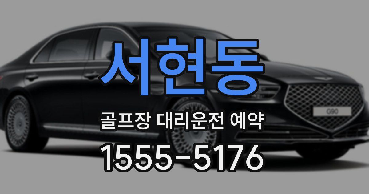 서현동 골프장 대리운전 예약
