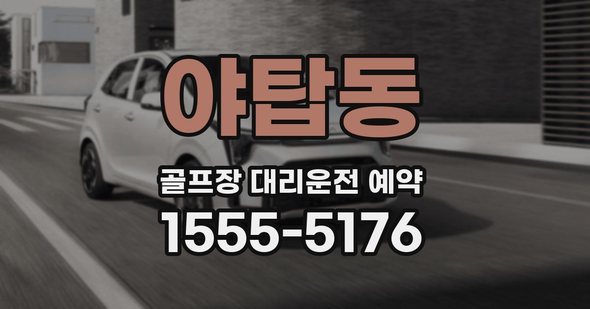 야탑동 골프장 대리운전 예약