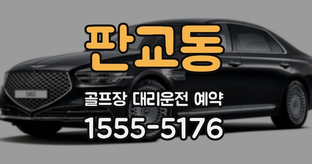 판교동 골프장 대리운전 예약