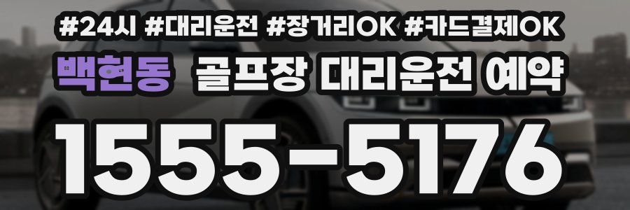 백현동 골프장 대리운전 예약