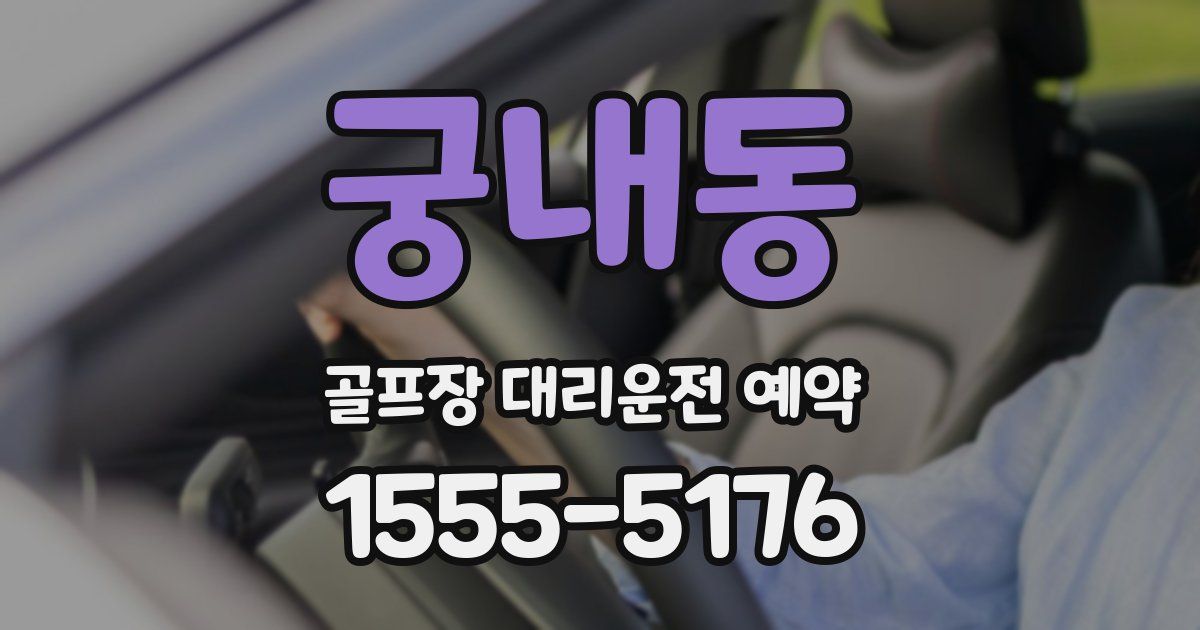 궁내동 골프장 대리운전 예약