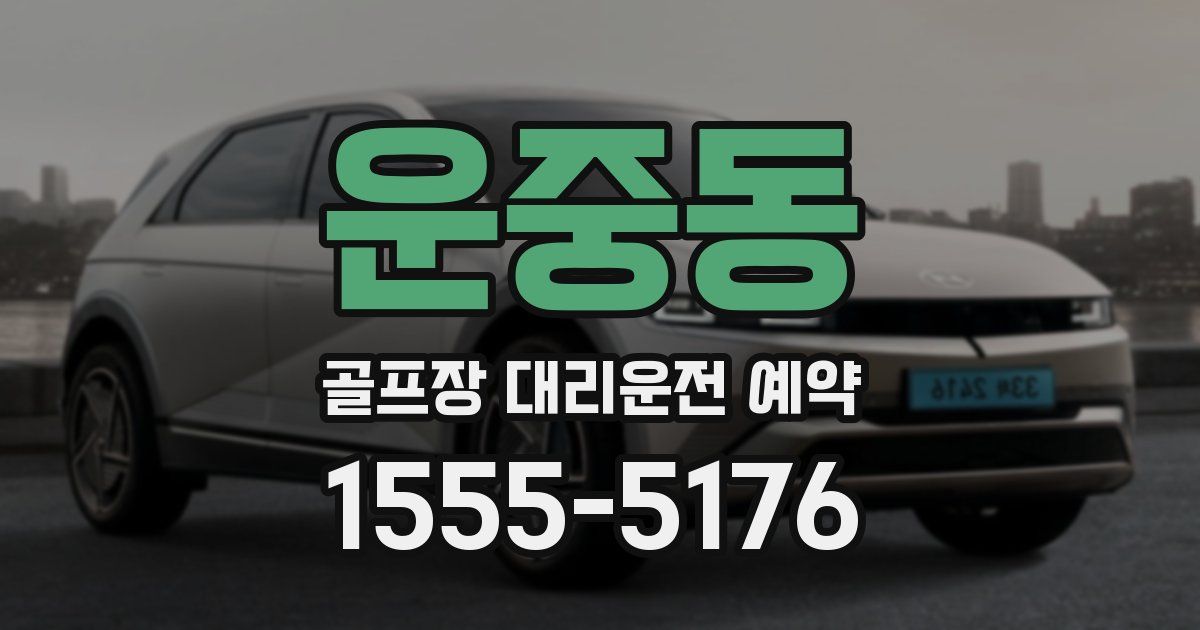 운중동 골프장 대리운전 예약