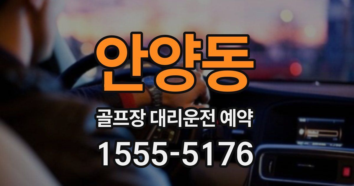 안양동 골프장 대리운전 예약