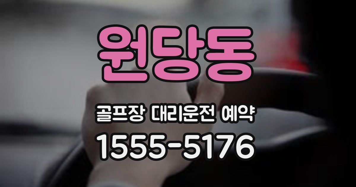 원당동 골프장 대리운전 예약