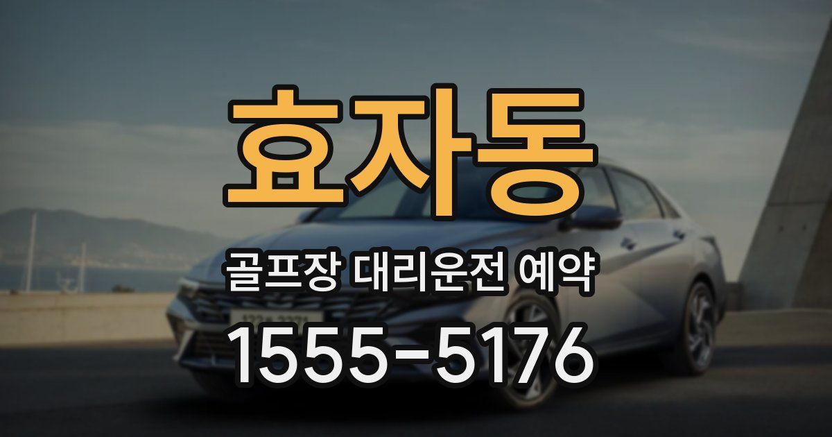 효자동 골프장 대리운전 예약