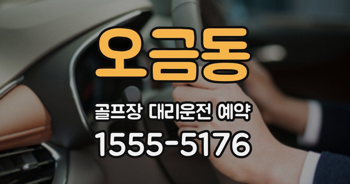 오금동 골프장 대리운전 예약