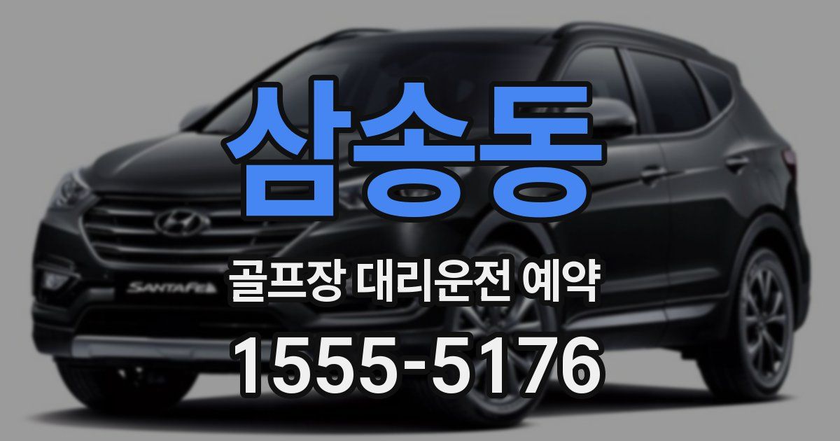 삼송동 골프장 대리운전 예약