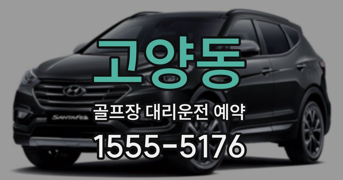 고양동 골프장 대리운전 예약
