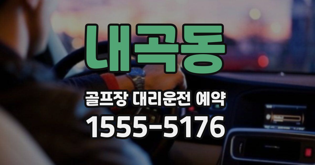 내곡동 골프장 대리운전 예약