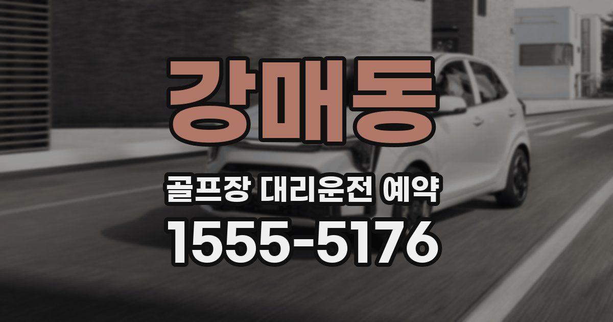강매동 골프장 대리운전 예약