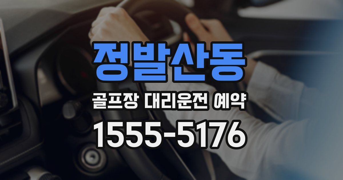 정발산동 골프장 대리운전 예약