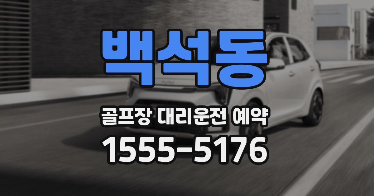 백석동 골프장 대리운전 예약