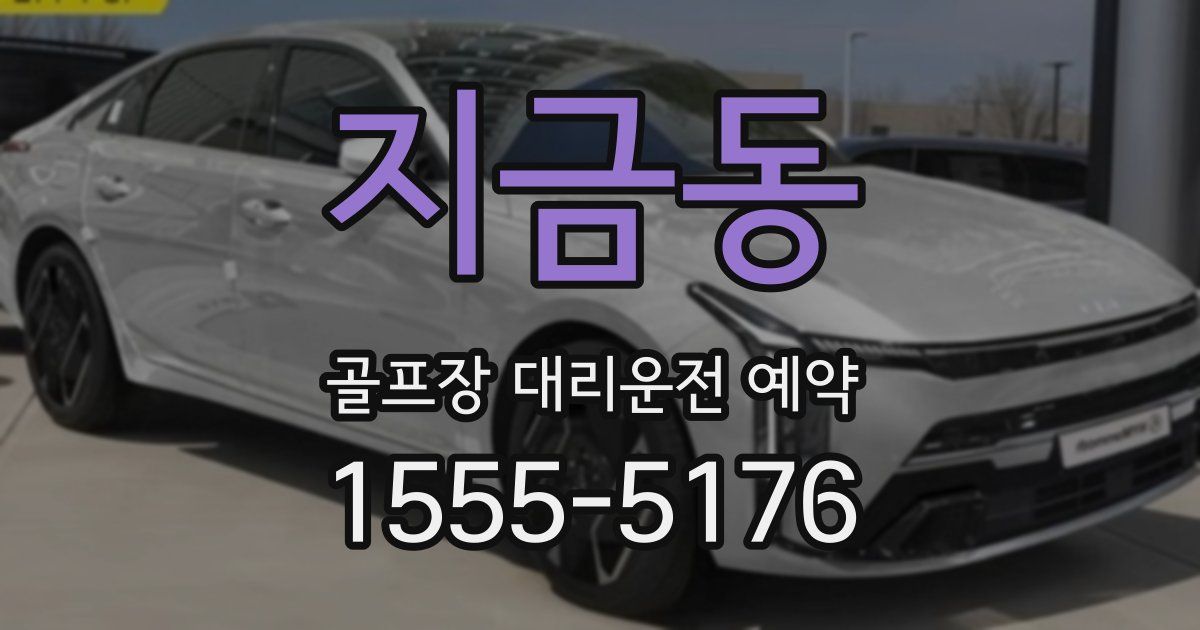 지금동 골프장 대리운전 예약