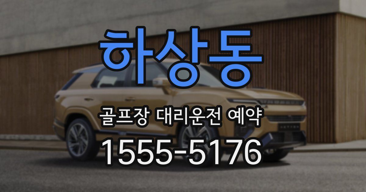 하상동 골프장 대리운전 예약
