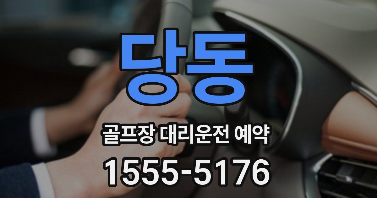 당동 골프장 대리운전 예약