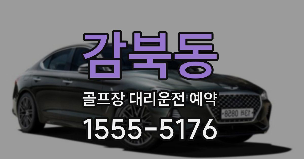감북동 골프장 대리운전 예약
