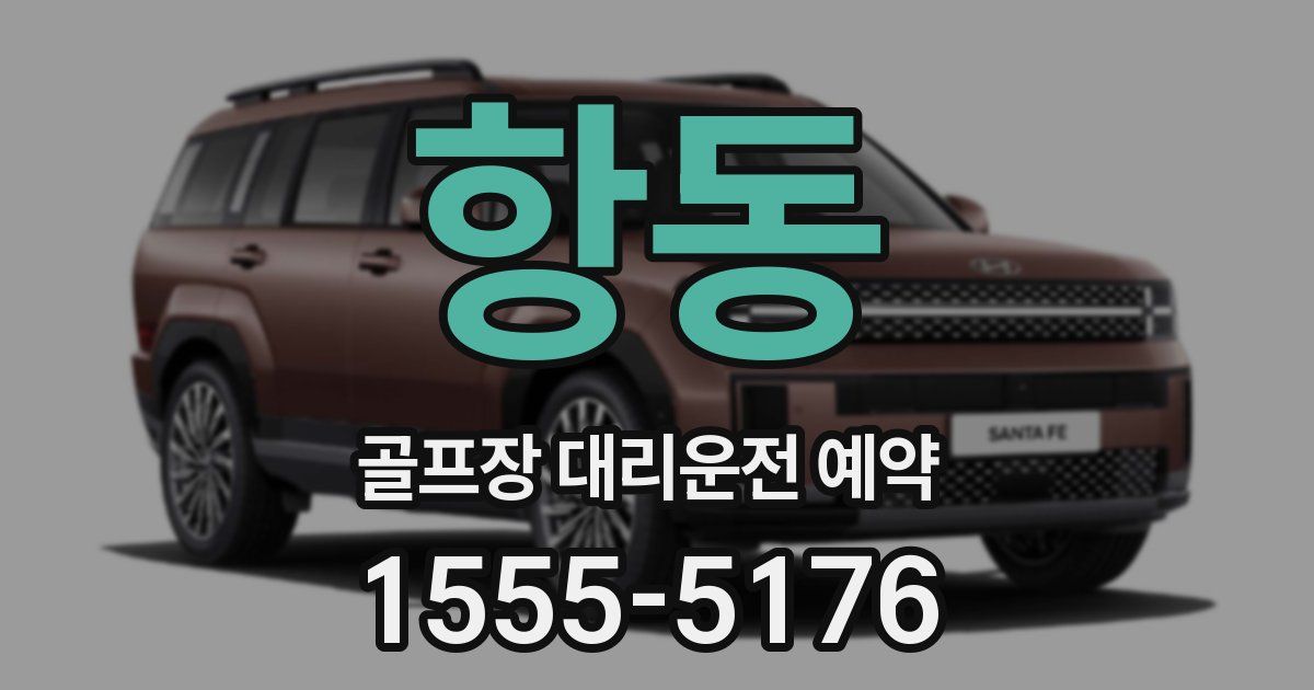 항동 골프장 대리운전 예약