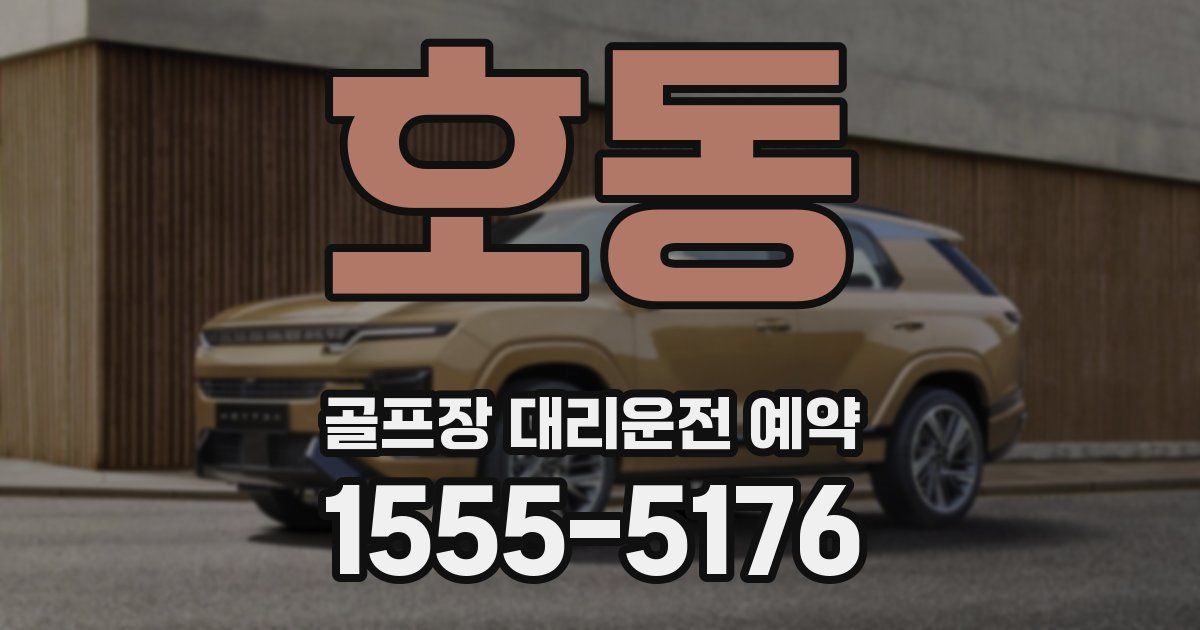 호동 골프장 대리운전 예약